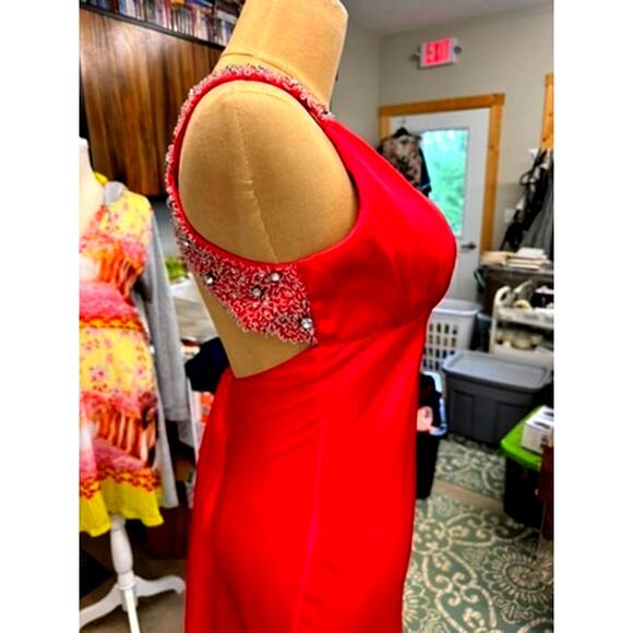 90's NIKI, Sexy ,Silk Rd Formal by NIKI LIVAS. Bejeweled One Shoulder.. PLZ READ - Picture 7 of 16